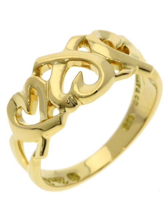 Tiffany & Co Triple Loving Heart Ring 18k Yellow Gold main image 6